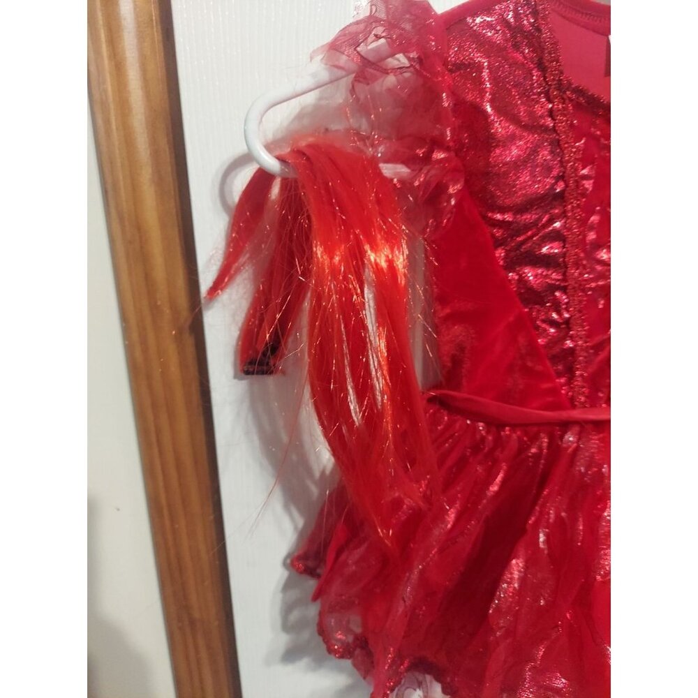 Spirit Devil Halloween Costume Dress Headband Tights Hair Pitchfork Size 2T - Picture 3 of 10